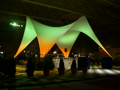 segel deko überdachung aus stretchstoff