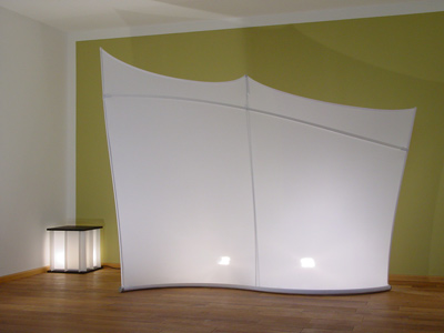 stellwand aus stoff, b1