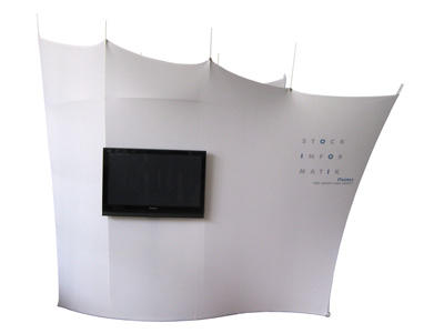 präsentationswand, mobiler technikraum