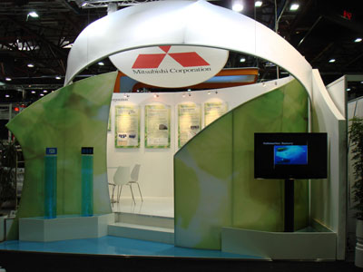 elemente mit stretchstoff, bedruckt, für chritto / mitsubishi, stavanger 2009