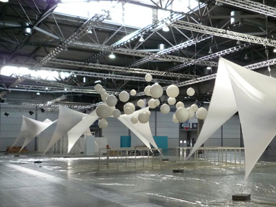 grosse deckensegel, gc-online, leipzig 2009